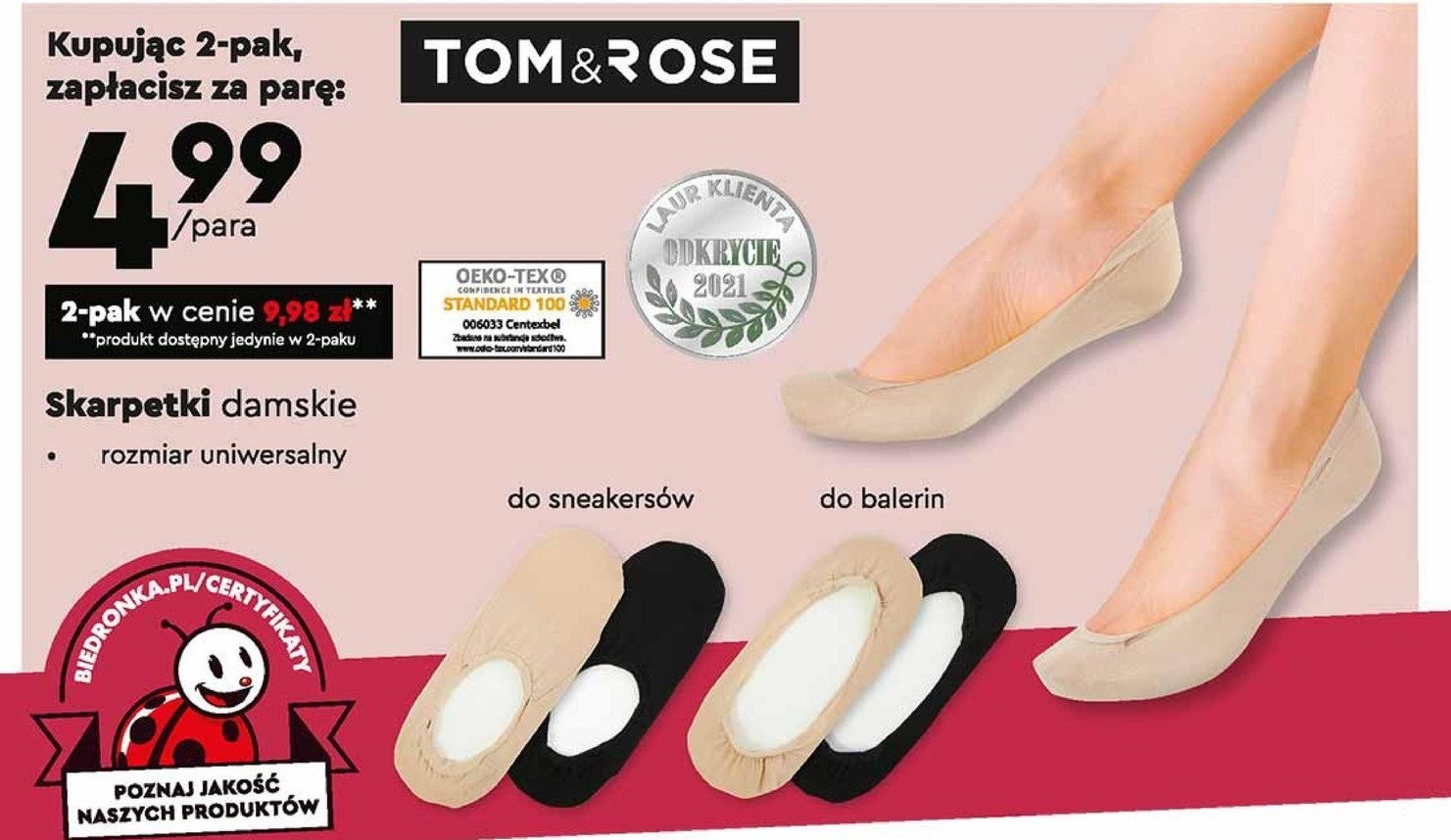 Skarpetki damskie Tom & rose promocja
