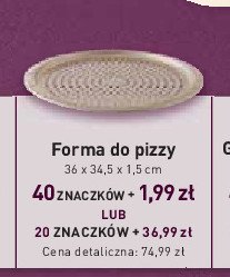 Forma do pizzy 36 x 34.5 x 1.5 cm promocja w Stokrotka