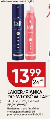Lakier/pianka do włosów TAFT promocja w Chata Polska