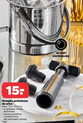 Pompka próżniowa do wina promocja w Netto