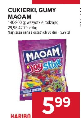 Cukierki rozpuszczalne joystixx Haribo maoam promocja