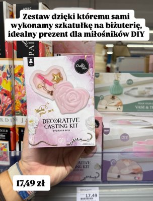 Zestaw DIY szkatułka na biżuterię promocja w Action