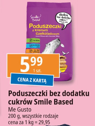 Płatki poduszeczki z kremem czekoladowym Smile based promocja w Leclerc