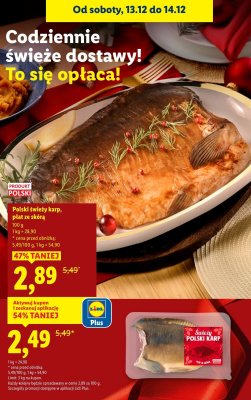 Karp Polski świeży karp, płat ze skórą promocja w Lidl