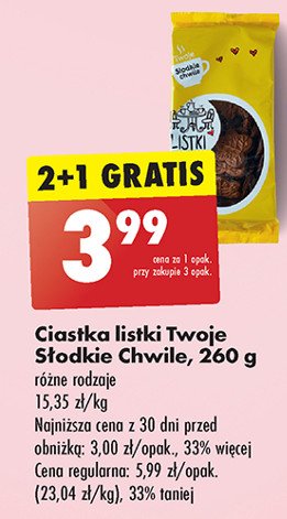 Ciastka listki maślane Twoje słodkie chwile promocja