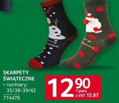 Skarpety świąteczne promocja w Selgros