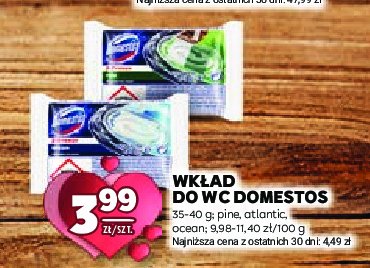 Wkład do kostki wc pine Domestos 3in1 power promocja