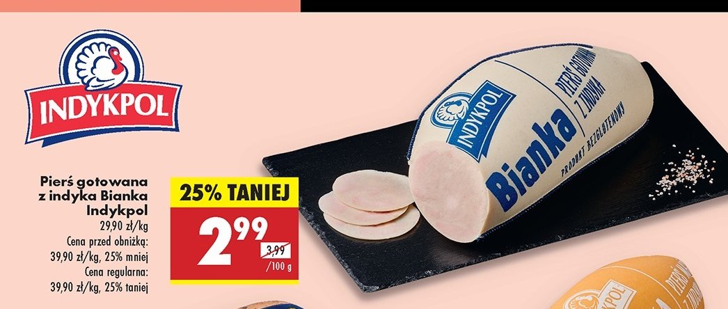 Pierś z indyka gotowana bianka Indykpol promocja