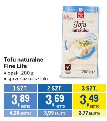 Tofu naturalne Fine Life promocja w Makro