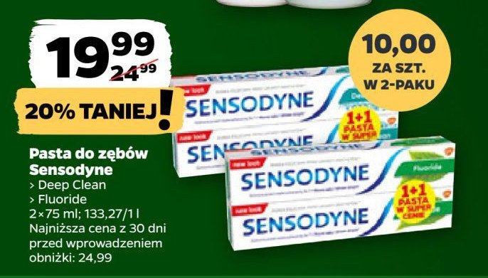 Pasta do zębów Sensodyne fluoride promocja w Netto