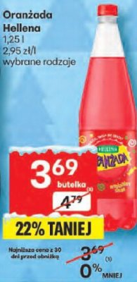 Oranżada Hellena 1.25l wybrane rodzaje promocja w Delikatesy Centrum