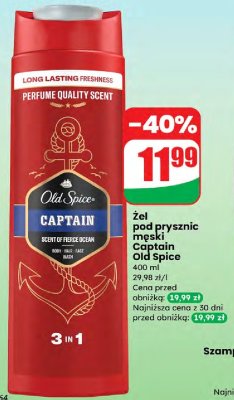 Żel pod prysznic męski Captain Old Spice promocja w Dino