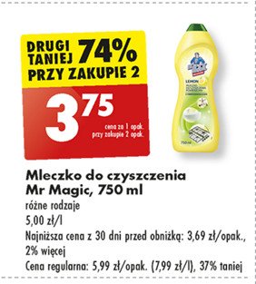 Mleczko do czyszczenia lemon Mr magic promocja w Biedronka