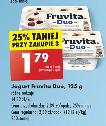 Jogurt z gwiazdkami w czekoladzie Fruvita duo promocja