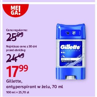 Dezodorant arctic ice Gillette 3x promocja
