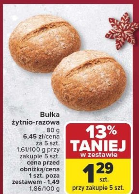 Bułka żytnio-razowa promocja w Carrefour