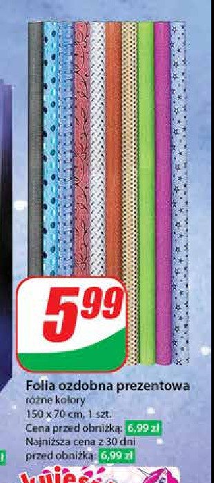 Folia ozdobna 150 x 70 cm promocja