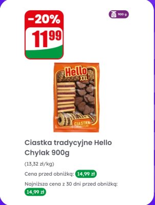 Ciastka tradycyjne Hello 900 g promocja w Dino