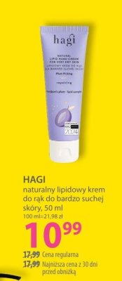 HAGI naturalny lipidowy krem do rąk dla bardzo suchej skóry 50 ml promocja w Hebe