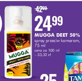Spray na komary extra strong Mugga promocja