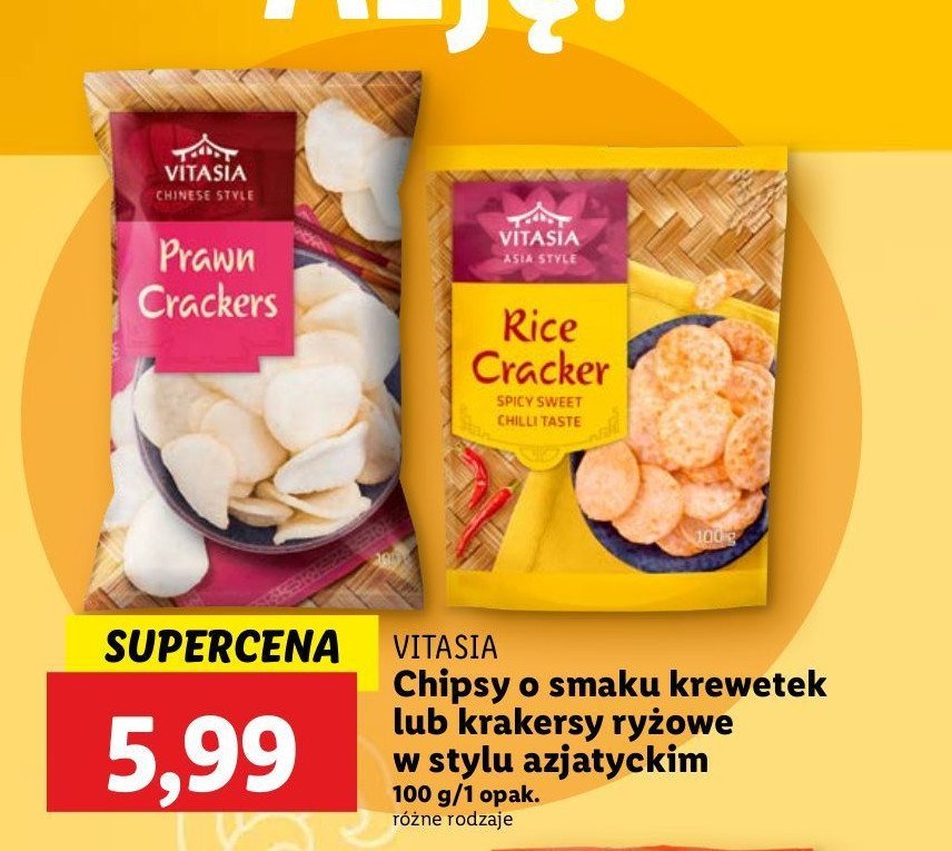 Krakersy spicy sweet chili Vitasia promocja