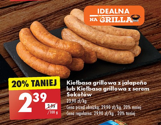 Kiełbasa grillowa z serem Sokołów promocja