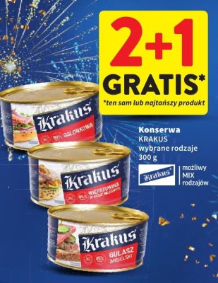 Konserwa KRAKUS wybrane rodzaje promocja w Intermarche