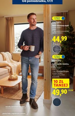 Sweter dzianinowy męski esmara MEN promocja w Lidl