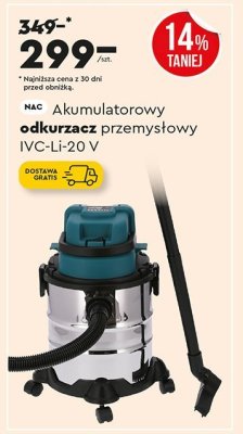 Odkurzacz przemysłowy akumulatorowy IVC-Li-20 V promocja w Biedronka