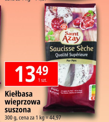 Kiełbasa wieprzowa suszona Wiodąca marka saint azay promocja