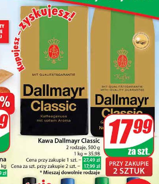 Kawa Dallmayr classic promocja w Dino