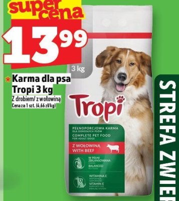 Karma dla psa Tropi 3 kg promocja w TOPAZ