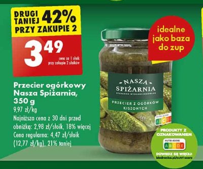 Przecier z ogórków kiszonych Nasza spiżarnia promocja