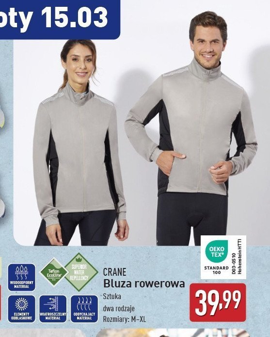 Bluza rowerowa s-xl CRANE promocja w Aldi