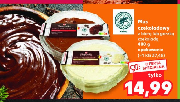 Mus czekoladowy z gorzką czekoladą K-classic favourites promocja