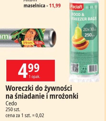 Woreczki do żywności 20x30 Paclan promocja