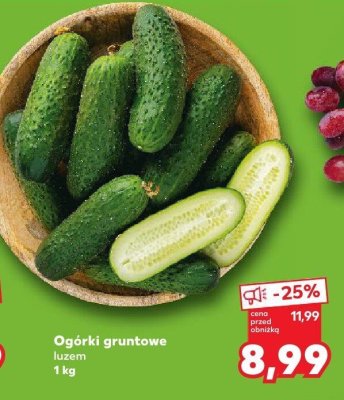 Ogórki gruntowe luzem promocja w Kaufland