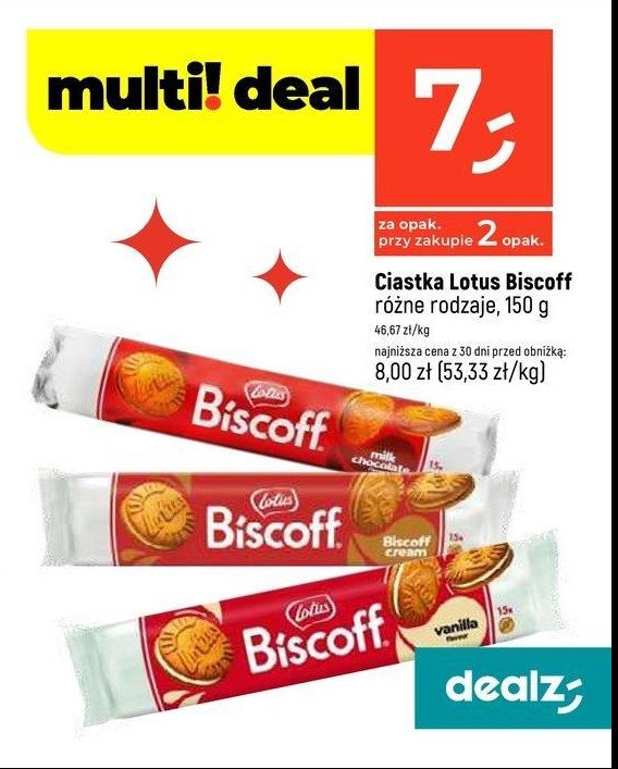 Ciastka waniliowe Lotus biscoff promocja w Dealz