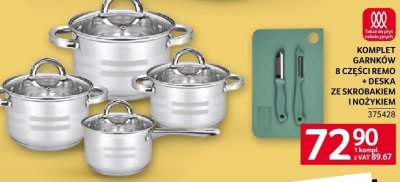 Komplet garnków 8 części Premo Basic ze skrobaczką i nożykiem Zwieger promocja w Selgros