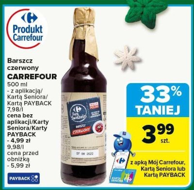 Barszcz czerwony CARREFOUR promocja w Carrefour Market