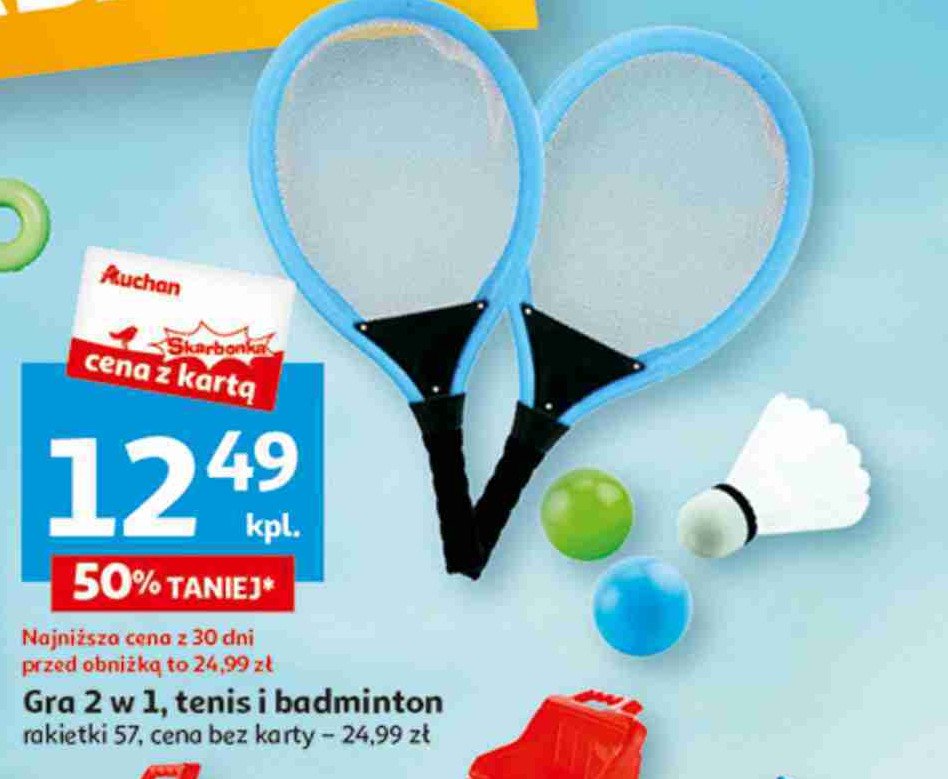 Gra 2w1 tenis + badminton promocja
