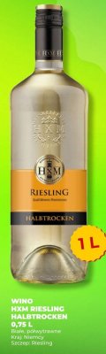 Wino HXM Riesling Halbtrocken 1 L promocja w Duży Ben