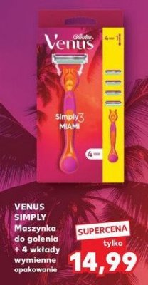 Maszynka do golenia + 4 wkłady Gillette simply venus 3 miami promocja
