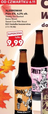 Piwo Smoky Joe Peated Extra Stout ALEBROWAR promocja w Kaufland