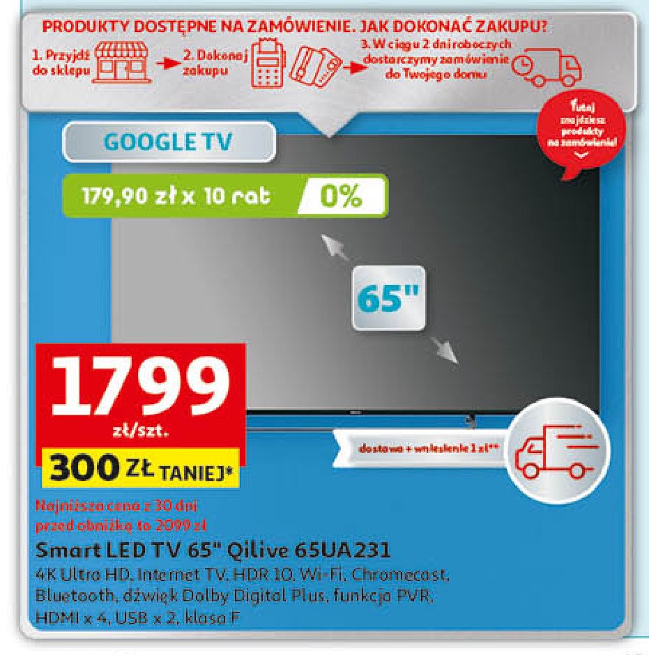 Telewizor 65" q65ua231 Qilive promocja