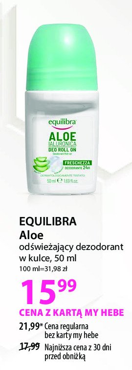 Dezodorant Equilibra aloe promocja