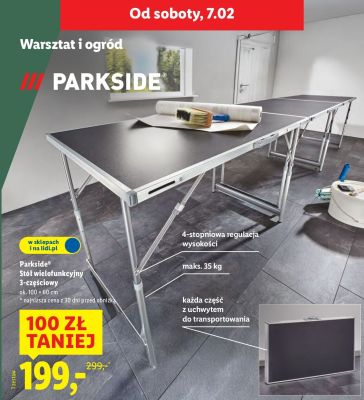 Stół wielofunkcyjny 3-częściowy promocja w Lidl