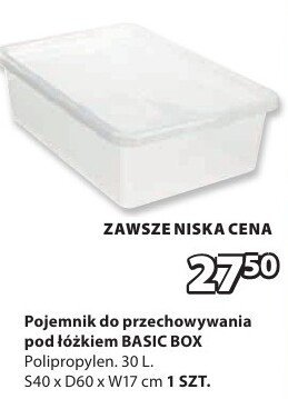 Pojemnik do przechowywania pod łóżkiem BASIC BOX promocja w Jysk