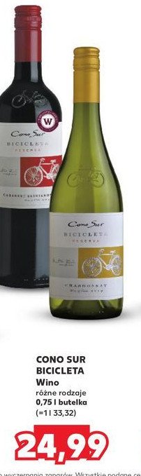 Wino Cono sur bicicleta carmenere promocja w Kaufland