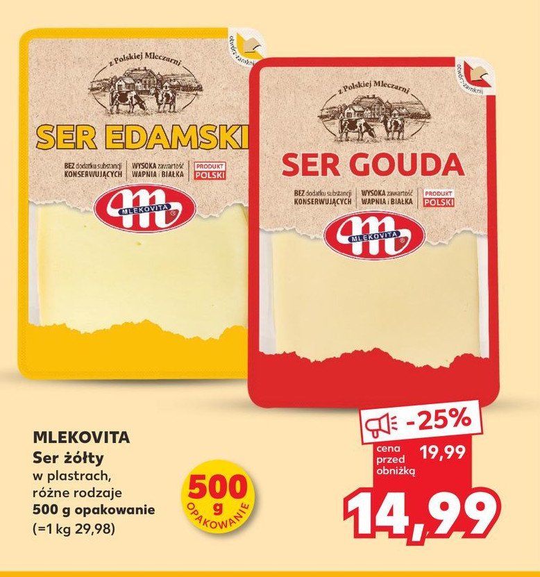 Ser gouda plastry Mlekovita promocja